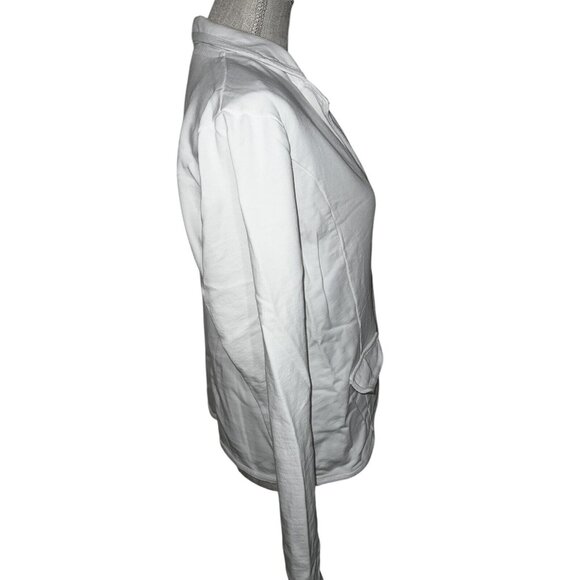 Miss Etam Womens White Button-Front Blazer Jacket XL - Picture 3 of 9